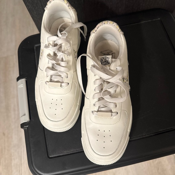 Nike Women's White Sneakers with Leopard Print Accent - Picture 3 of 4